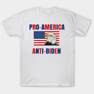 PRO-AMERICA ANTI-BIDEN w/ USA Flag & Eagle T-Shirt